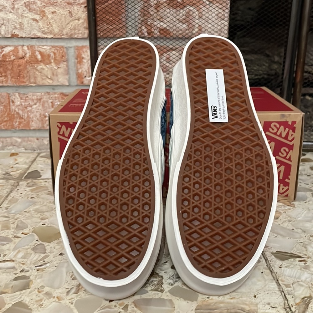 Vans Classic slip on stacked platform Woven Denim Floral - Picture 7 of 10